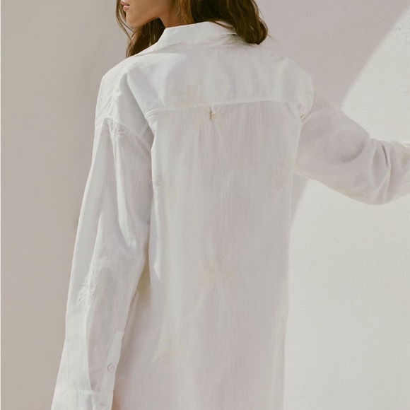 Anthropolie Cotton Malai Palms Vera Buttondown Shirt NWT Size M/L - Picture 7 of 10